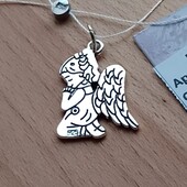 Новый серебряный кулон в виде ангела. 925 проба.