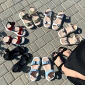 36-41 рр Босоніжки натуральна шкіра/замша чорні, білі, блакитні, хакі, бежеві, пудра