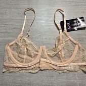 Hunkemoller! Мереживний жіночий бюстгальтер на кісточках 70С peach parfait! Лот 512