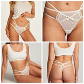 Hunkemoller! Надзвичайно ніжні жіночі труси, страп-панти, стрінги Xs розмір snow white! Лот 84
