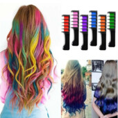 Набор расчесок 6 шт с цветными мелками для волос Hair chalk, состояние на фото, б.у