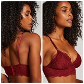 Hunkemoller! Жіночий бюстгальтер, бралет з мереживом М розмір Tibetan red! Лот 428