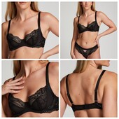 Hunkemoller! Неймовірний жіночий бюстгальтер зі срібною ниткою 95Е caviar! Лот 445