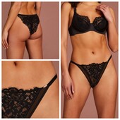 Hunkemoller noir! Мереживні жіночі труси, бразиліани S розмір caviar! Лот 452
