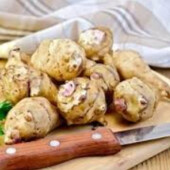 Тапинамбур земляная груша. 8+ штук на посадку. Разрастается очень хорошо.