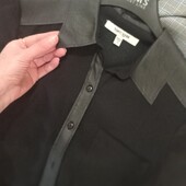 Блуза з вставками шкіри!