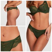 Hunkemoller! Мереживні жіночі труси, стрінги Хл розмір kombu green! Лот 872