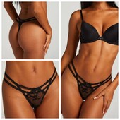 Hunkemoller! Мереживні жіночі труси, стрінги, страп-панти Хл розмір caviar! Лот 881