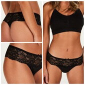 Hunkemoller! Гарні жіночі труси, стрінги з мереживом М розмір caviar! Лот 6