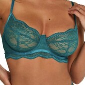 Hunkemoller! Мереживний жіночий бюстгальтер на кісточках 75Е deep lake! Лот 60