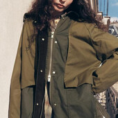 Вощена куртка з вельветовим коміром zara