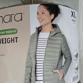 Esmara брендовая лёгкая стёганая куртка с капюшоном цвет серый размер S M евро 38/40