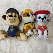 М'які іграшки щенячий патруль, Гонщик, Маршал, Крипиш
