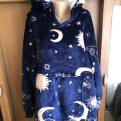 Меховушка, плюшева туника, халат, худи, 4-6XL. threepoodle. слип, пижама, плед