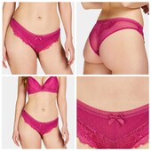 Hunkemoller! Мереживні жіночі труси з попкою із сіточки Хл розмір festival fuchsia! Лот 25
