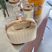 Плетена сумочка беж літо