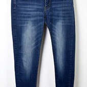 Синие фирменные джинсы с двойным поясом - Encore Jeans оригинал s-m