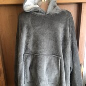 Меховушка, плюшева туника, кофта, худи, 3-4XL. Fits most. в ідеалі