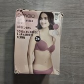 Есмара! Жіночий бюстгальтер з гладкою чашкою! 2 шт! 80В! Лот 324