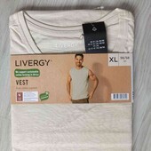 Livergy брендовая хлопковая футболка цвет бежевый размер евро 56/58