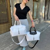 Жіноча велика сумка біла еко шкіра недорого ручки довгі і короткі