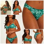 Hunkemoller & Rebecca mir! Дизайнерський роздільний жіночий купальник 75Е, низ S розмір emerald! Лот