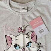 Disney новая футболочка цвет серый меланж спереди аппликация кисюня на рост 116 см