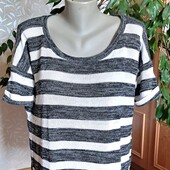 Классна трикотажна блуза в полоску, розмір- L - XL