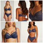 Hunkemoller! Жіночий бюстгальтер на кісточках 80С dark denim! Лот 2