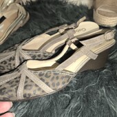 Gabor uk5.5 шкіряні нубук босоніжки