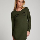 Hunkemoller! Трикотажна жіноча нічнушка з довгим рукавом і оксамитовими очами Хл/2Хл розмір! Лот 70