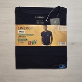 Livergy! Трикотажна чоловіча футболка Л розмір, темно-синя! Лот 120