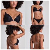 Hunkemoller! Жіночий бюстгальтер з силіконовими бретелями і спинкою і застібкою с 75С caviar! Лот 37