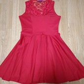Boohoo! Красивое платье, гипюр (ПОГ 48-55) р. 12-16