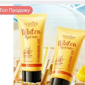 Сонцезахисний гель-крем для обличчя з гіалуруном whiten hydrate SPF 40 + , 50 грам

