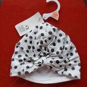 F&F легкая трикотажная шапка в виде чалмы девочке 12-18-24 м 80-86-92см новая