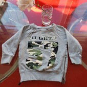 Lager157 Швеция толстовка кофта мальчику девочке 18-24 м 86-92 см принт камуфляж