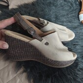Clarks uk5 D , 38p. Жіночі босоніжки сабо з натуральної шкіри та нубуку
