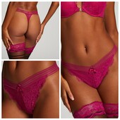 Hunkemoller! Яскраві жіночі труси з гарною резинкою М розмір festival fuchsia! Лот 24