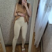 Гарнючі, натуральні світлі лосінки в рубчик ❤️ Стан нових