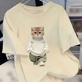 Футболка принт Котик) , розмір 2xl, 100%коттон