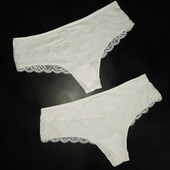 Шикарний комплект трусиків котон+мереживо esmara l/xl