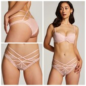 Hunkemoller! Звабливі жіночі труси із мережива і сіточки, страп-панти М розмір! Лот 159