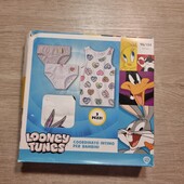 Looney tunes! Трикотажний набір білизни: майка для дівчинки 1 шт і сліпи для дівчинки 2 шт 98/104! Л