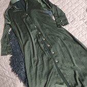 Zara, M, міді сукня хакі