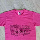 Fruit of the loom брендовая хлопковая футболка цвет малиновый размер S