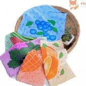 Серветки Фрукти 25*25 см мікрофібра 10 шт