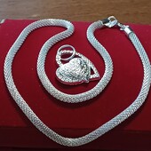Очень красивая крупная серебряная цепочка- 925 пробы,
