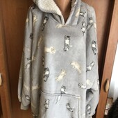 Меховушка, плюшева туника, кофта, худи, 3-5XL. Morgan&finch.слип, пижама, в ідеалі