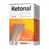 Оригинал!!! Кетонал Актив 20 капсул, Ketonal Aktywny 20 kaps, Sandoz срок 04 ,2026